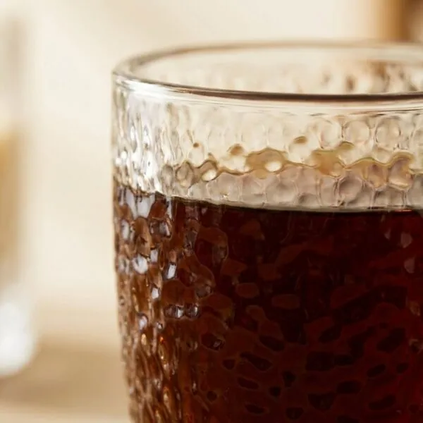 Buzlu Çift Cidarlı Cam Bardak 300 ml – doku detay