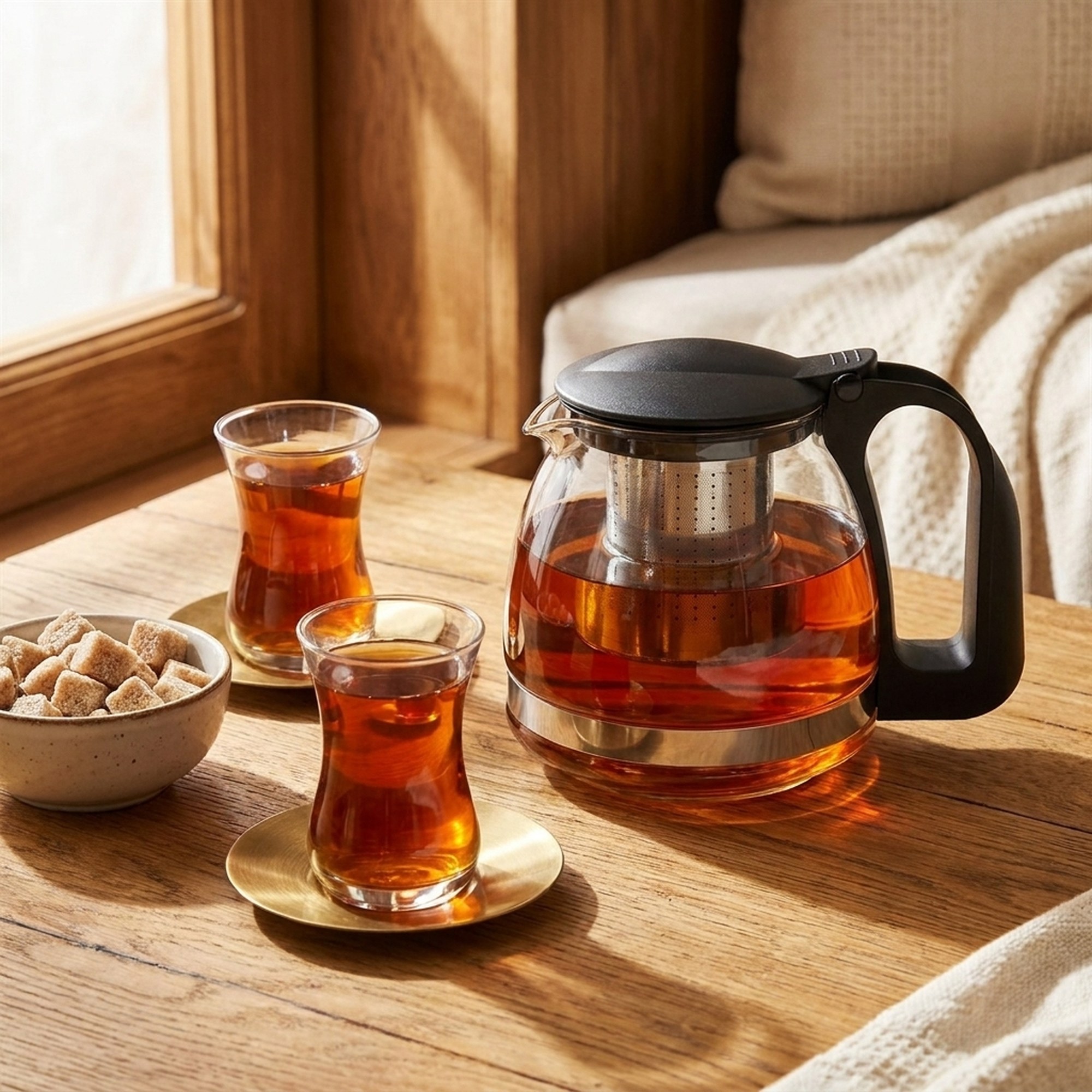 Nordic Cam Çay Demliği 1500 ml Aile Boyu