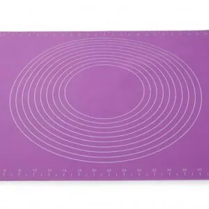 Yumuşak Ölçülü Hamur Açma Matı 45×65 cm Mor – ana beyaz zemin