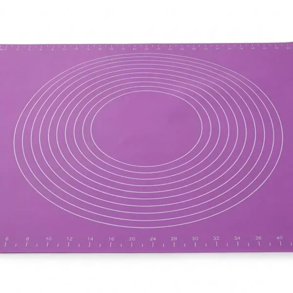 Yumuşak Ölçülü Hamur Açma Matı 45×65 cm Mor – ana beyaz zemin