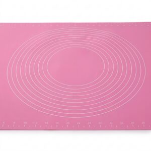 Yumuşak Ölçülü Hamur Açma Matı 45×65 cm Pembe – ana beyaz zemin