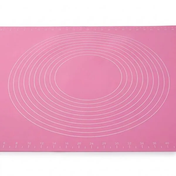 Yumuşak Ölçülü Hamur Açma Matı 45×65 cm Pembe – ana beyaz zemin