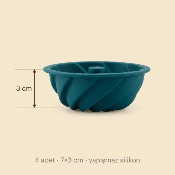Yumuşak Rengarenk Mini Göbekli Kek Kalıbı 4'lü – olculer