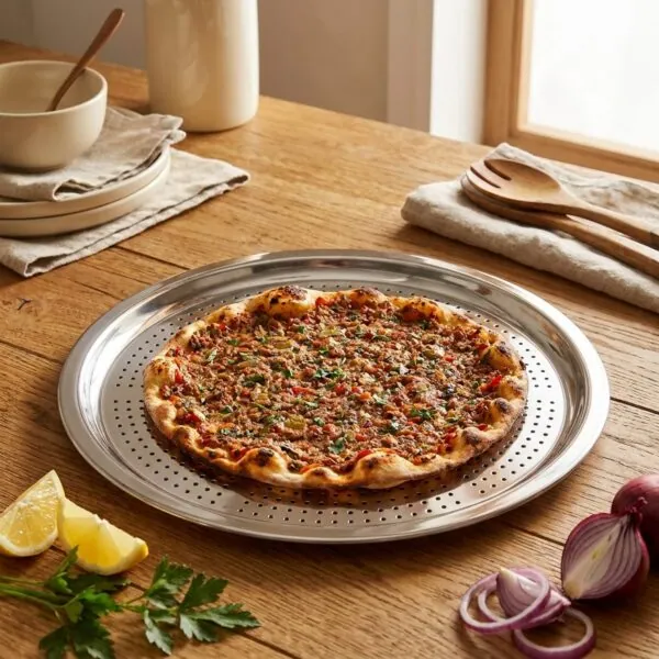Fırın Ustası Paslanmaz Pizza Tepsisi 28 cm – lahmacun