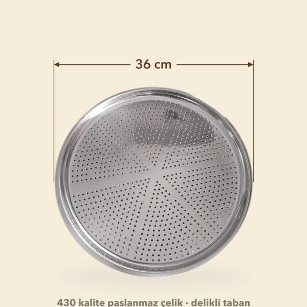 Fırın Ustası Paslanmaz Pizza Tepsisi 36 cm – olculer