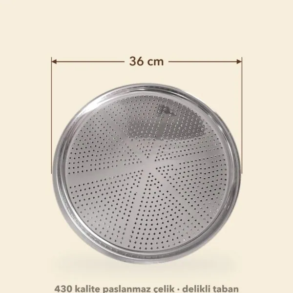 Fırın Ustası Paslanmaz Pizza Tepsisi 36 cm – olculer