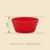 Yumuşak Rengarenk Silikon Muffin Kalıbı 5'li – olculer